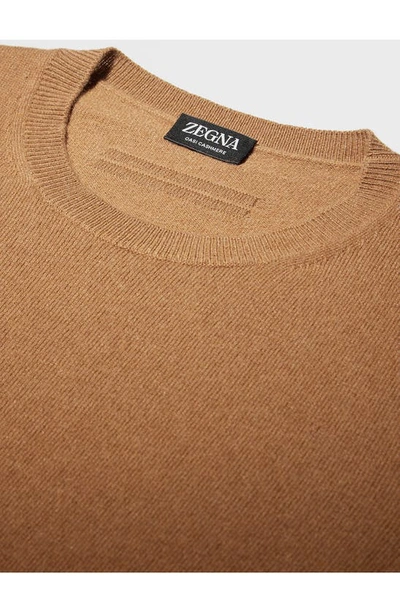 Zegna Oasi Cashmere Sweater In Brown