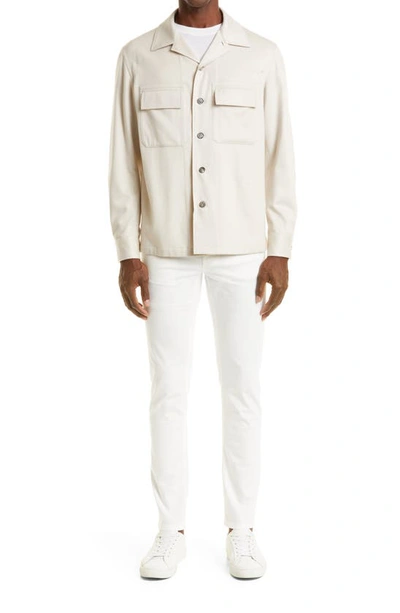 Zegna Jean Roccia En Coton Extensible Blanc In White
