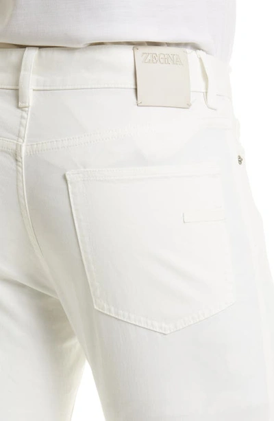 Zegna Jean Roccia En Coton Extensible Blanc In White