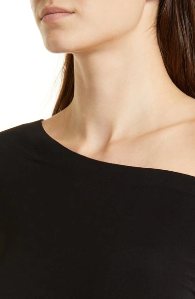 Shop Norma Kamali One-shoulder Top In Black