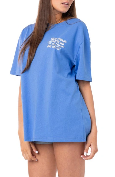 Edikted Dear Person Oversize Graphic Tee In Blue