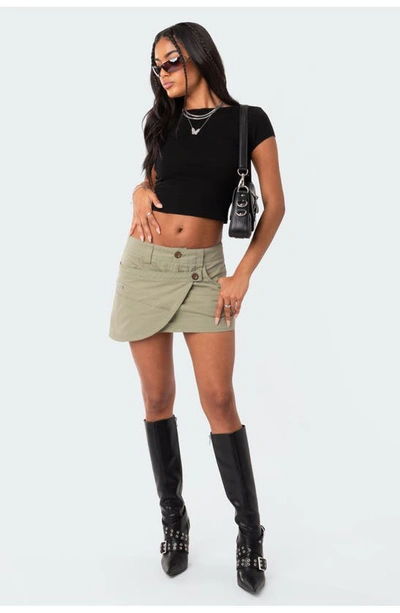 Shop Edikted Bambi Open Back Crop T-shirt In Black