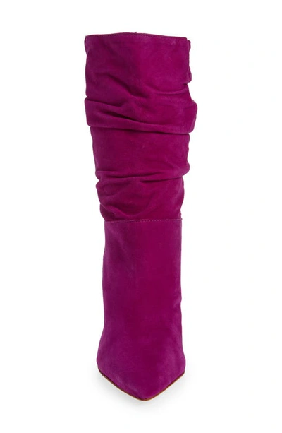 Shop Schutz Ashlee Slouch Pointed Toe Boot In Bright Violet