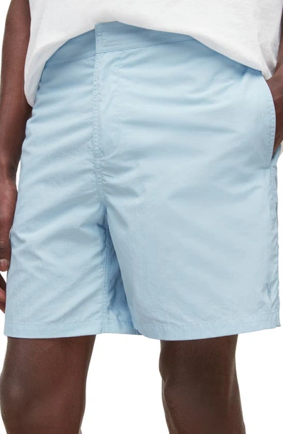 Shop Allsaints Warden Swim Shorts In Pastel Blue