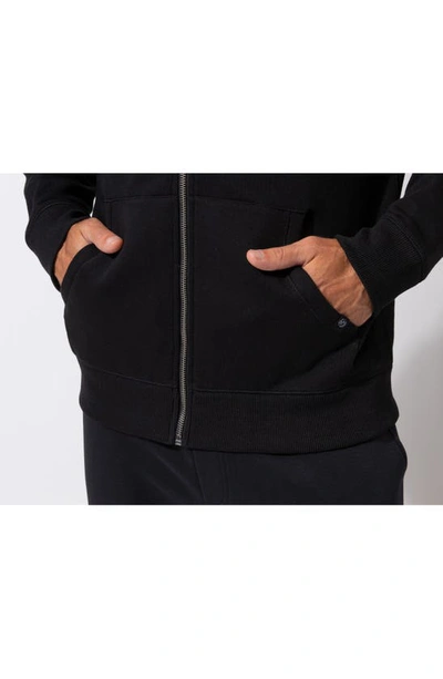 Shop Threads 4 Thought Organic Cotton Blend Zip Hoodie In Black
