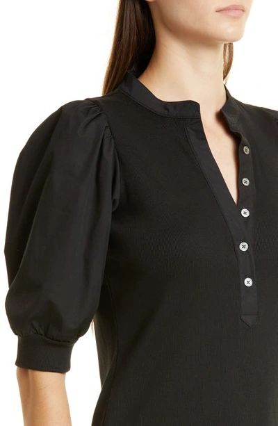 Shop Veronica Beard Coralee Front Button Blouse In Black