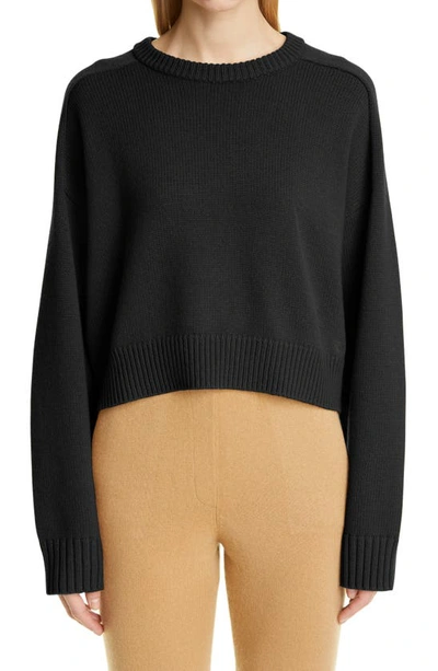 Shop Loulou Studio Bruzzi Oversize Wool & Cashmere Sweater In Black