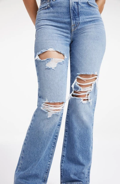 Shop Good American Good Boy Straight Leg Jeans In Indigo244