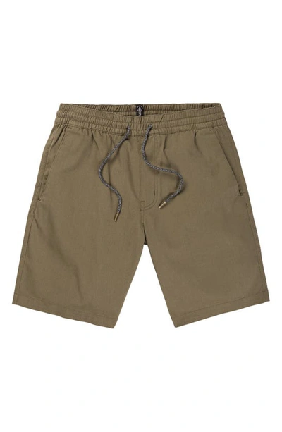 Volcom Frickin Elastic Waist Shorts - Winter Moss