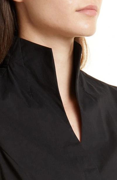 Misook Sleeveless Stretch-cotton Blouse In Black