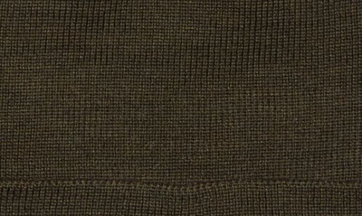 Shop Moncler Logo Patch Ribbed Virgin Wool Beanie In Olive