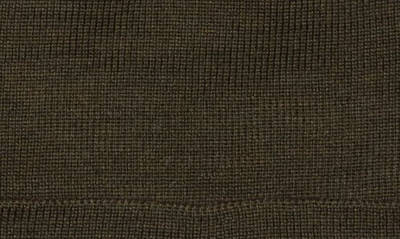 Moncler Logo Patch Ribbed Virgin Wool Beanie In Olive