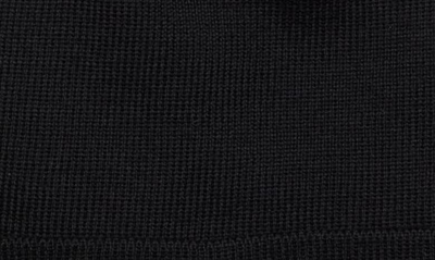 Shop Moncler Logo Patch Ribbed Virgin Wool Beanie In Black