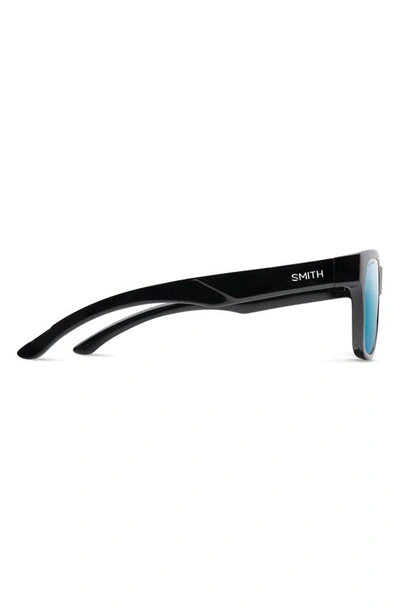 Smith Lowdown Slim 2 53mm Chromapop™ Polarized Square Sunglasses In Black / Blue Mirror