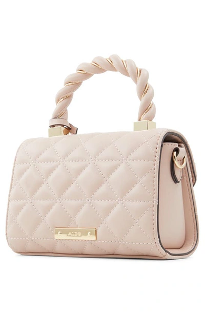Shop Aldo Ribands Faux Leather Crossbody Bag In Light Pink