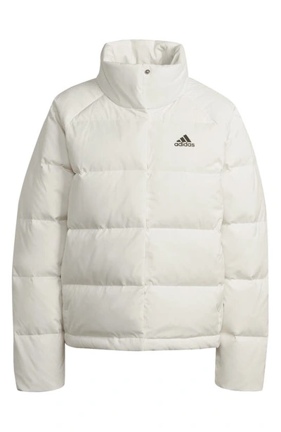 Shop Adidas Originals Helionic Relaxed 600 Fill Power Down Jacket In White