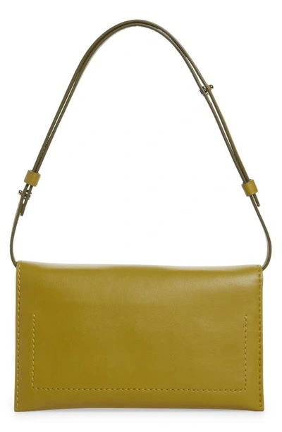 Shop Proenza Schouler White Label Small Accordian Flap Leather Shoulder Bag In Moss