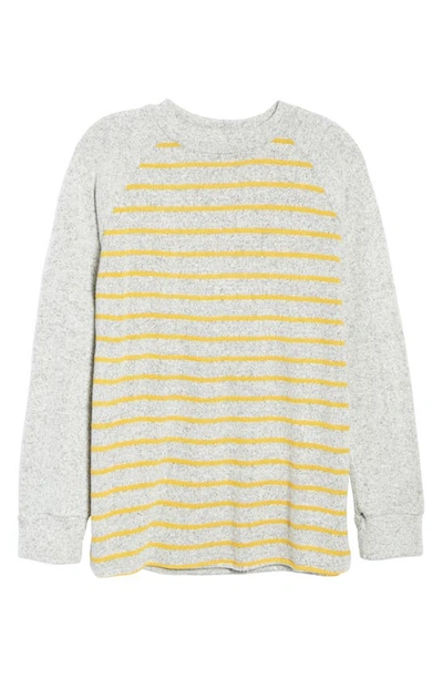 Loveappella Raglan Stripe Top In Mustard