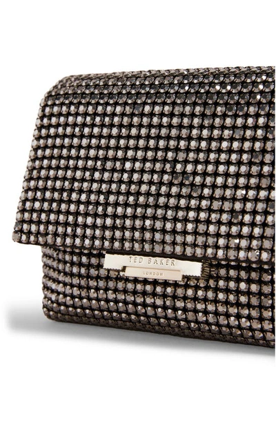 Shop Ted Baker Glitters Mini Crystal Crossbody Bag In Black