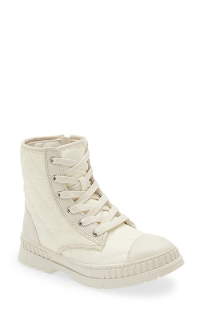 Shop Open Edit Kids' Bode Quilted Combat Boot In Ivory
