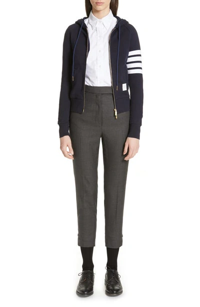 Thom Browne White Classic Button-down Point Collar Shirt In White