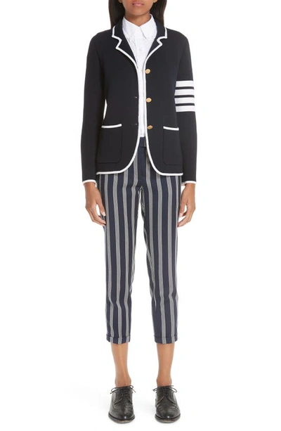 Thom Browne White Classic Button-down Point Collar Shirt In White