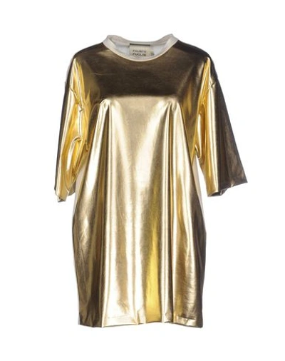 Fausto Puglisi Short Dress In Gold