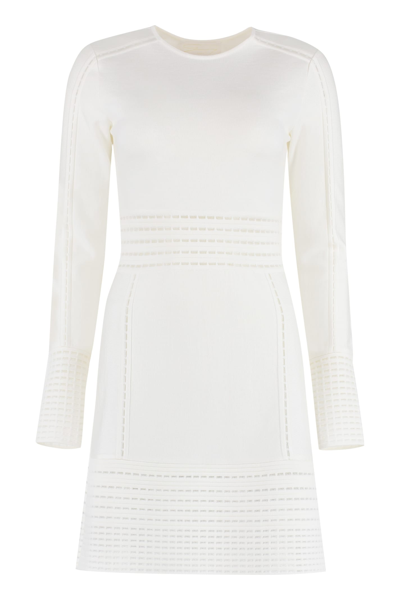 Shop Genny Knitted Dress In Panna