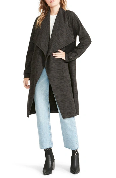 Shop Bb Dakota By Steve Madden Open Front Trench Coat In Charcoal