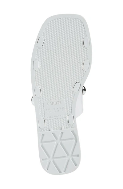 Shop Schutz Lizzie Slide Sandal In Ny White