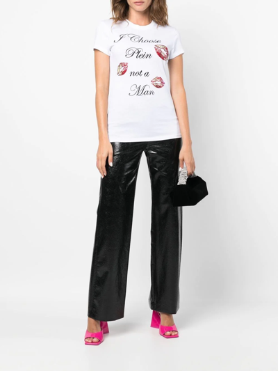 Philipp Plein Logo Crew-neck T-shirt In White