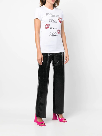 Philipp Plein Logo Crew-neck T-shirt In White