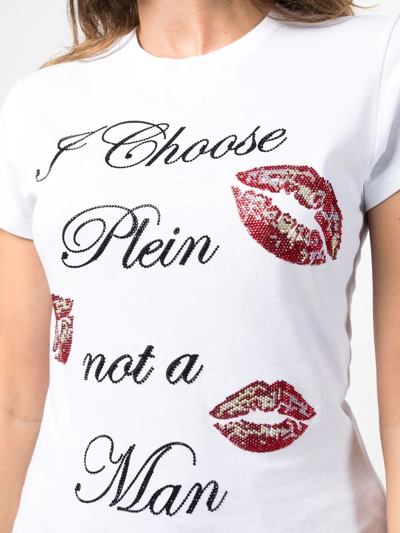 Philipp Plein Logo Crew-neck T-shirt In White