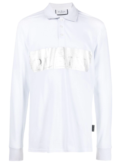 Shop Philipp Plein Logo-print Polo Shirt In White