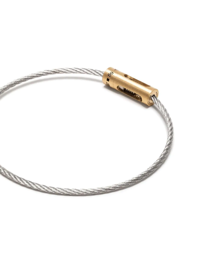 Le Gramme 18kt Yellow Gold And Titanium 6g Cable Bracelet In Silver