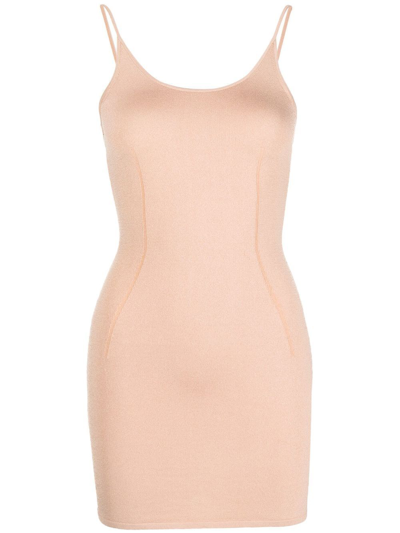 Shop Dion Lee Slip Spaghetti-strap Mini Dress In Pink