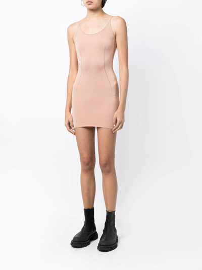 Shop Dion Lee Slip Spaghetti-strap Mini Dress In Pink