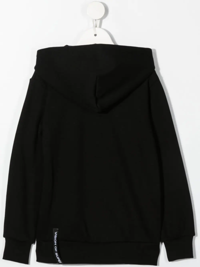 Vision Of Super Teen Graphic-print Cotton Hoodie In Schwarz