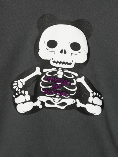 Vision Of Super X-ray Print Hoodie In Grau