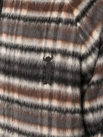 Shop Junya Watanabe Textured Wool Shirt Jacket In Grey
