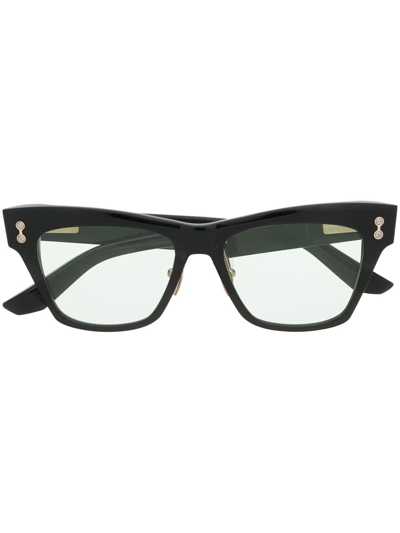 Shop Akoni Sagitta Square-frame Glasses In Black