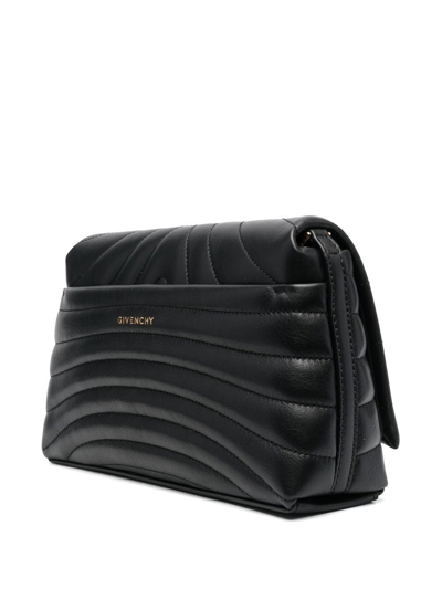 Shop Givenchy Quilted Logo-plaque Shoulder Bag In Black