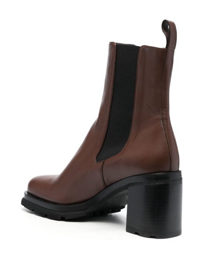 Shop By Far Block-heel Ankle Boots In Braun