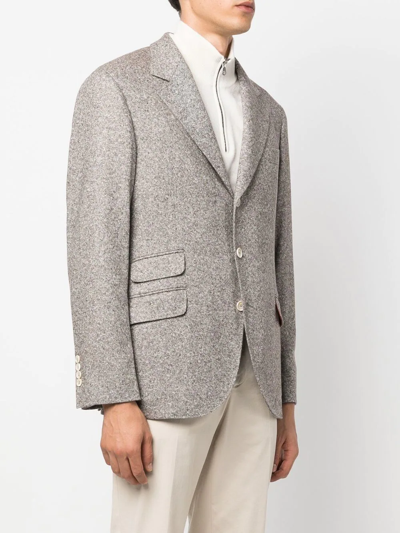 羊毛羊绒混纺单排扣西装夹克