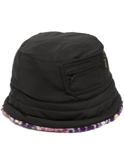 Aries Logo-print Fleece Bucket Hat In Violett