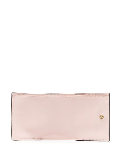 Shop Fendi Quilted Logo-plaque Wallet In Rosa