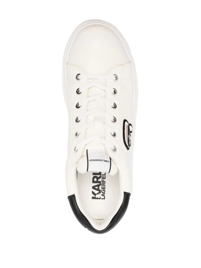 Shop Karl Lagerfeld Kapri Ikonic Kc Low-top Sneakers In Weiss