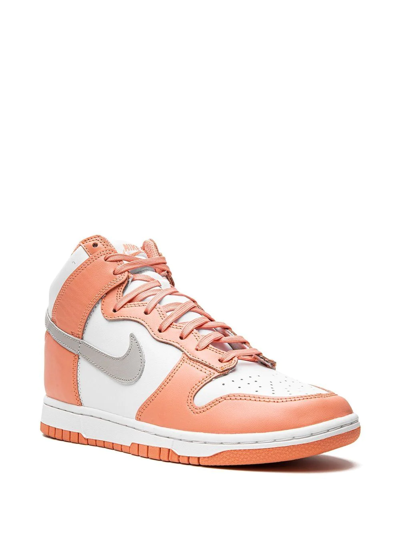 Shop Nike Dunk High "salmon" Sneakers In Orange