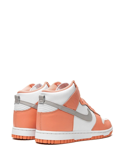 Shop Nike Dunk High "salmon" Sneakers In Orange