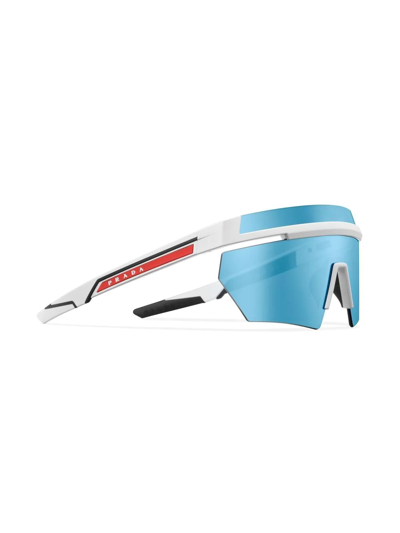 Prada Linea Rossa Impavid Oversized Sunglasses In Weiss